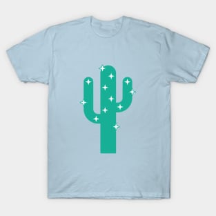 Sparkly Cactus in Sky Blue by Suzie London T-Shirt